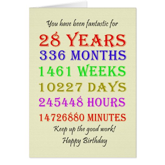 28e verjaardag van de mijlpalen (Voorkant)