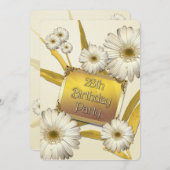 28e verjaardag van de uitnodiging van de Birthday  (Voorkant / Achterkant)