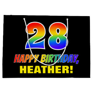 28e verjaardag: Vet, Leuk, Eenvoudig, Regenboog 28 Groot Cadeauzakje