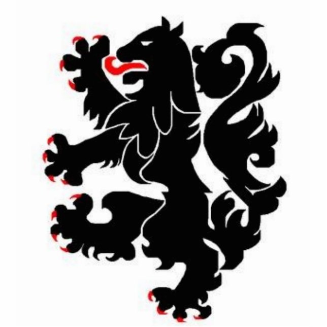 28e Zuid-Zwarte Lion Fotobeeldje Ornament (Voorkant)