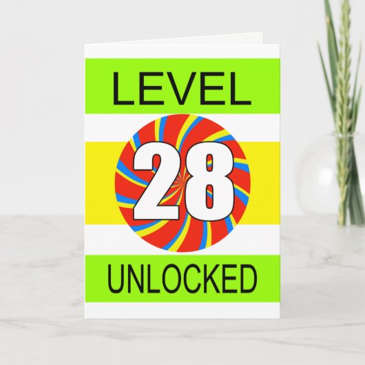 28th Birthday Computer Gamer Kaart (Voorkant)