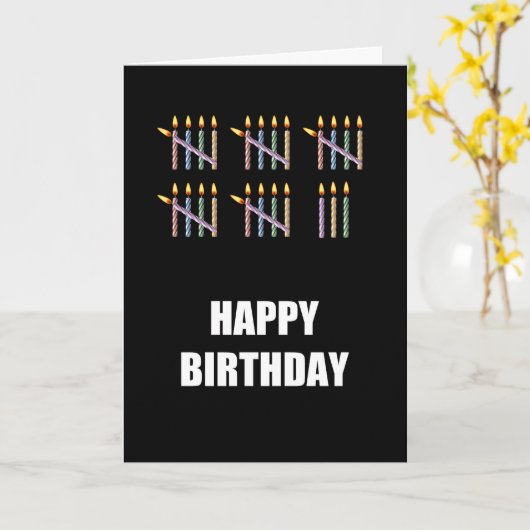 28th Birthday with Candles Kaart (Gele Bloem)