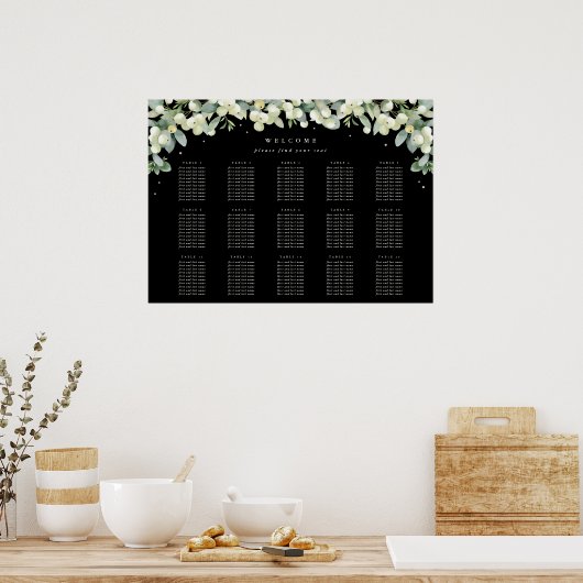 28x20" 15 Tafels van 10 Zitkaarten Poster (Keuken)