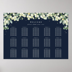 28x20" 15 Tafels van 10 Zitkaarten Poster