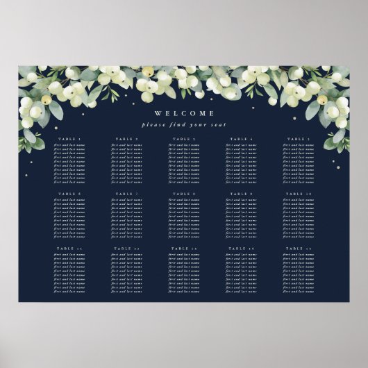 28x20" 15 Tafels van 10 Zitkaarten Poster (Voorkant)