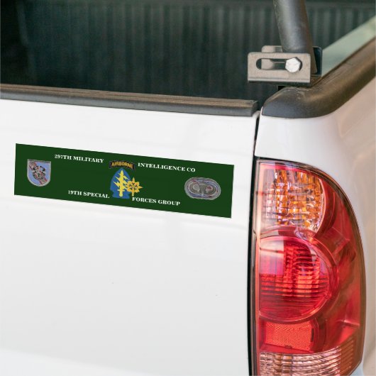 297E MILITAIRE INTELLIGENCE COMPANY BUMPERSTICKER (Op Truck)