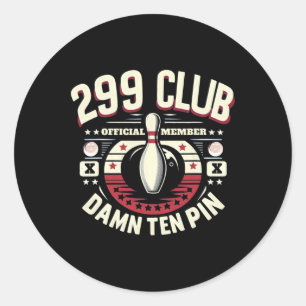 299 Club Officieel Lid Volwassen Humor Grappig Ten Ronde Sticker