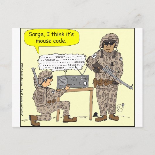 299 mose - code cartoon briefkaart (Voorkant)