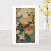 29. 菊花流水図, 若冲 Chrysant & Stroom, Jakuchū Kaart (Gele Bloem)