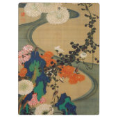 29. 菊 流 図, 若 冲 Chrysanthemum & Stream, Jakuchüu Klembord (Achterkant)