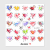 29 Design met liefdeshart Sticker (Vel)
