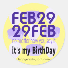 29 FEB. RONDE STICKER