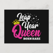 29 feb Schrikkeljaar Koningin Schrikkeldag Verjaar Briefkaart (Voorkant)