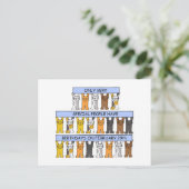 29 februari Cartoon Katten Briefkaart (Staand voorkant)