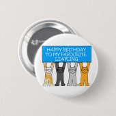 29 februari Cartoon Katten Ronde Button 5,7 Cm (Voorkant /achterkant)