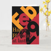 29 februari de Gelukkige Kaart van de Verjaardag (Gele Bloem)