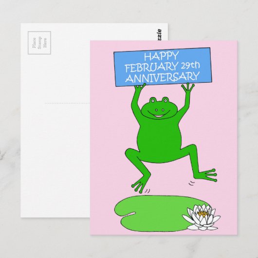 29 februari - Jubileum gefeliciteerd Briefkaart (Voorkant / Achterkant)
