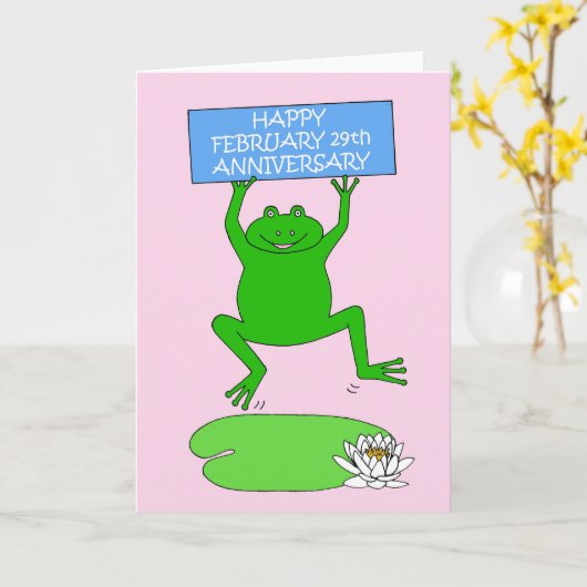 29 februari - Jubileum gefeliciteerd Kaart (Gele Bloem)