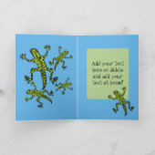 29 februari, Leap Day Birthday Card, Lizards Kaart (Binnen)
