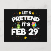 29 februari schrikkel-dag Laten we doen alsof het Briefkaart (Voorkant)