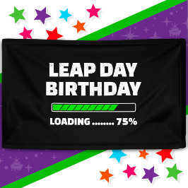 29 februari schrikkelverjaardag 75% aan het laden  spandoek