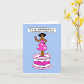 29 februari Verjaardag Afro-Amerikaanse dame Kaart (Gele Bloem)