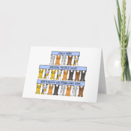 29 februari - Verjaardag katten Kaart