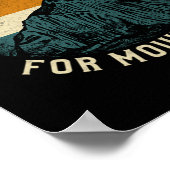 29.Hiking zal Kantoor verhandelen voor bergen Retr Poster (Hoek)