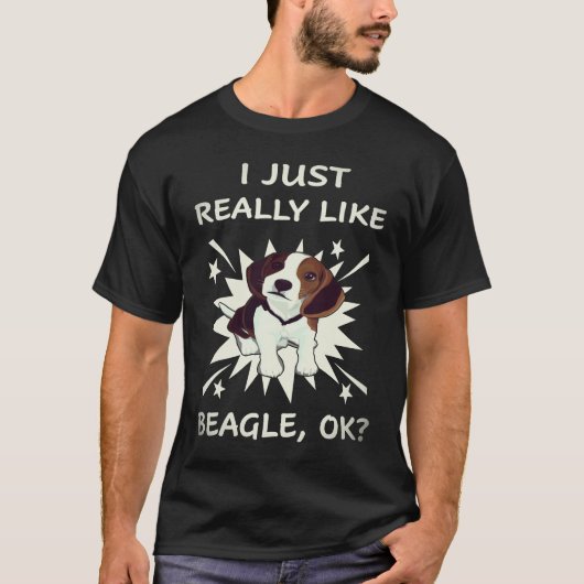 29 Ik vind Beagle gewoon echt leuk T-shirt (Voorkant)