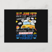 29.Is het juni, maar scholier-buschauffeur Briefkaart (Voorkant)