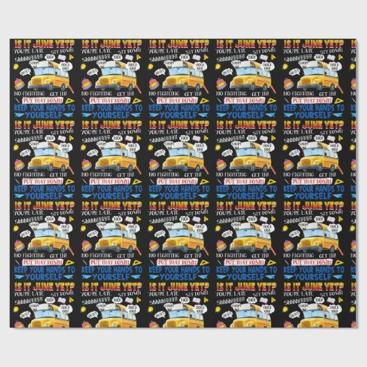 29.Is het juni, maar scholier-buschauffeur Cadeaupapier (Vlak)