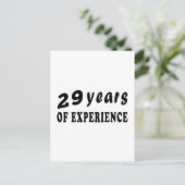 29 jaar ervaring briefkaart (Staand voorkant)