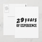 29 jaar ervaring briefkaart (Voorkant / Achterkant)