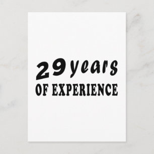 29 jaar ervaring briefkaart