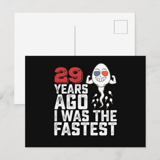 29 jaar geleden was ik de snelste briefkaart (Voorkant / Achterkant)