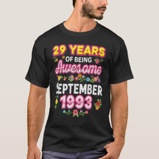 29 jaar Geweldige sinds september 1993 T-shirt