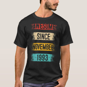 29 jaar oud Geweldige sinds november 1993 29e gebo T-shirt