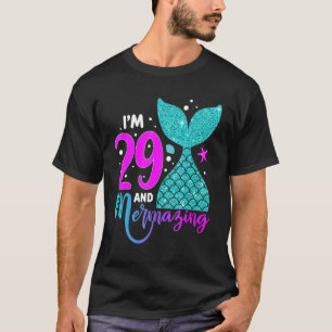 29 jaar oud meisje Tweede 29e verjaardag Zeemeermi T-shirt