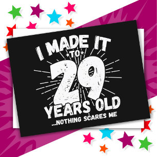 29 Jaar Oud Sarcasme Grappig 29e Verjaardag Briefkaart