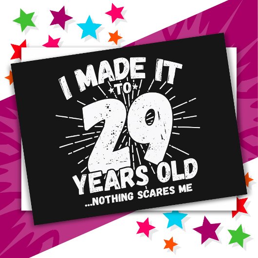 29 Jaar Oud Sarcasme Moppig 29e Verjaardag Briefkaart