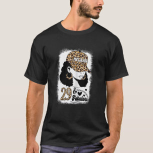 29 jaar oude Fabulous Messy Bun Afro Leopar T-shirt