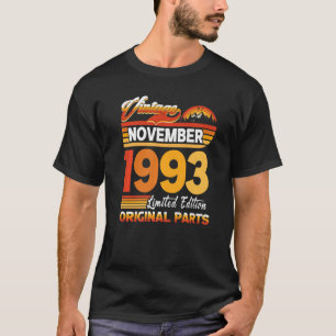 29 jaar oude Vintage november 1993 29e geboorte T-shirt