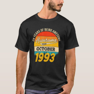29 jaar oude Vintage OKTOBER 1993 29e dag T-shirt