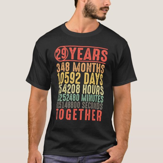 29 jaar samen 29e Jubileum echtparen T-shirt (Voorkant)