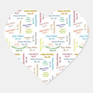 29 januari, 29-jarige Sticker