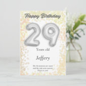 29-jarige Happy Birthday-kaart (Staand voorkant)