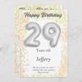 29-jarige Happy Birthday-kaart (Voorkant / Achterkant)