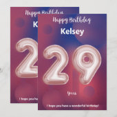 29-jarige Happy Birthday-kaart (Voorkant / Achterkant)