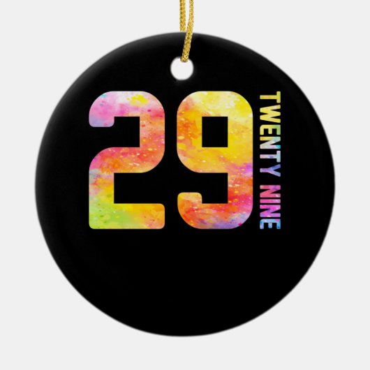 29-jarige negenentwintig keramisch ornament (Voorkant)