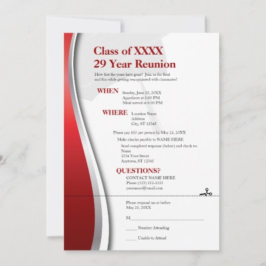  29-jarige vakbond kaart (Achterkant)